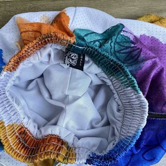 Savage Tacticians Shorts Womens Small Floral Multicolor Embroidered Gym Workout - Picture 8 of 9